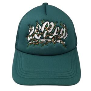 26 Red Trucker Hat Green One Size Foam Front Snapback Los Angeles Dice Patch